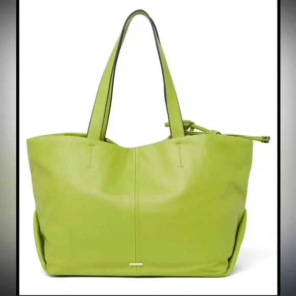 Vince Camuto Maryn Shoulder Tote Bag in the vibrant "Apple Buzz" green color - Picture 1 of 15